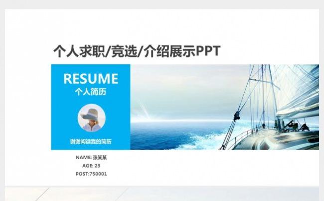 几何线条与大图完美结合简约大气动感商务风个人简历ppt模板缩略图