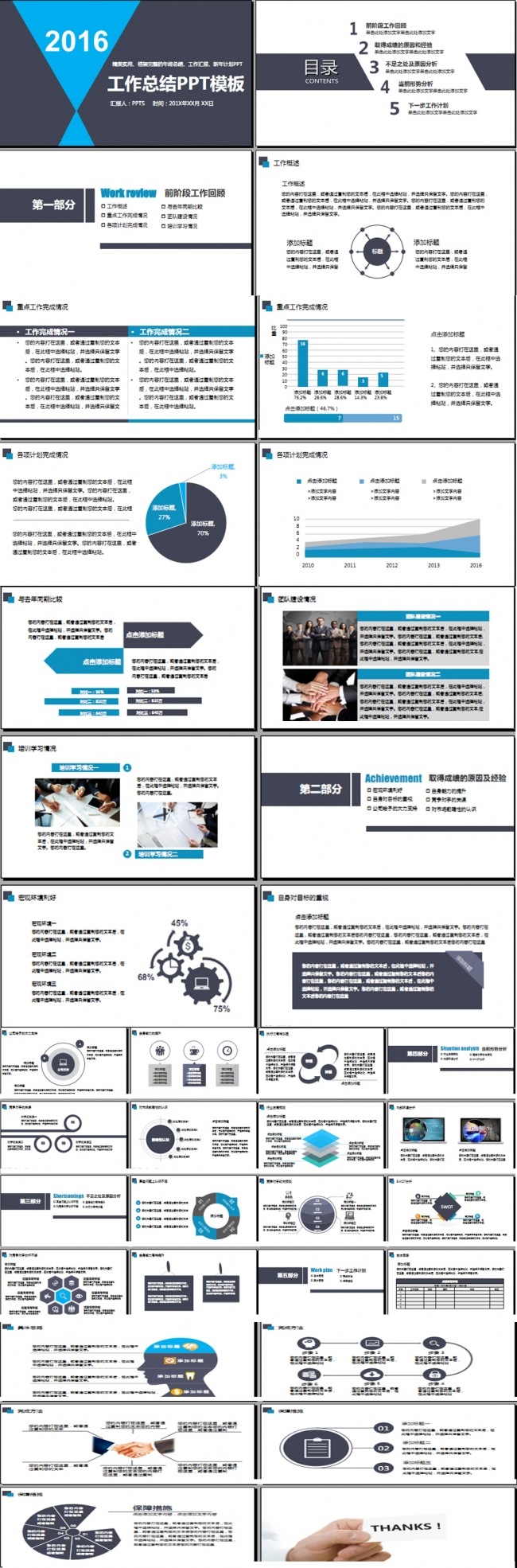 2016年终总结工作总结通用ppt模板