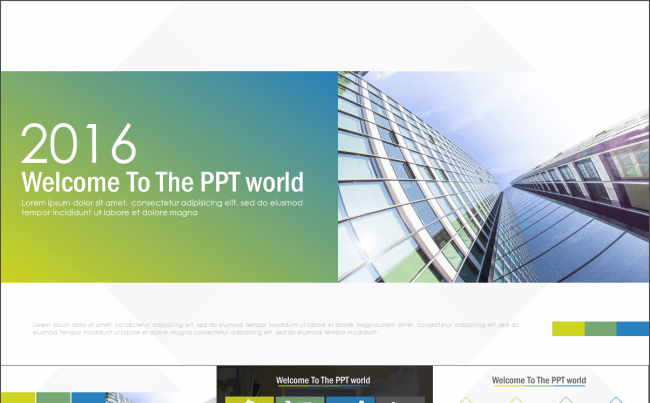 2016简约大方商务通用PPT模板缩略图