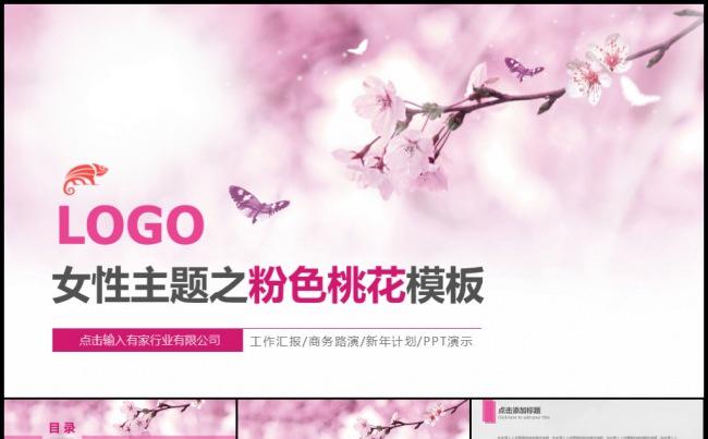 粉色浪漫温馨女性主题年中方案工作计划活动策划培训资料分享模板缩略图