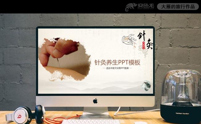 最新中国风中医针灸动态PPT模板缩略图