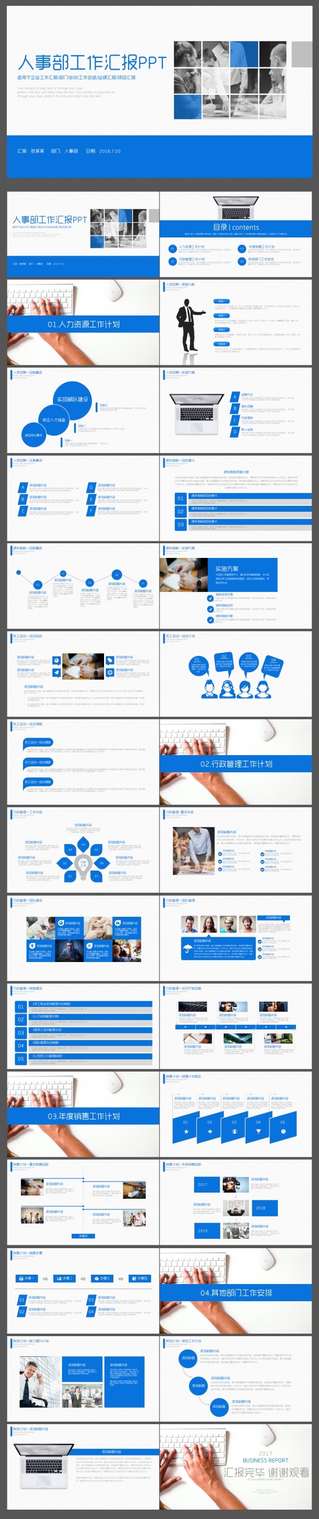人事工作总结汇报ppt