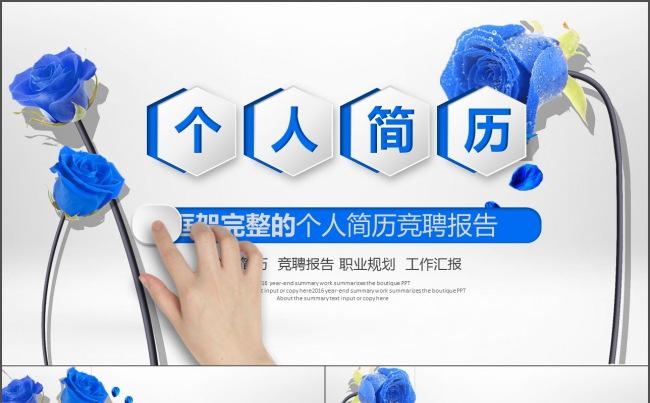 【简历】蓝色妖姬 个人求职竞聘简历缩略图