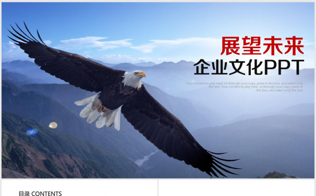 2016展望未来企业文化翔鹰ppt动态模板缩略图