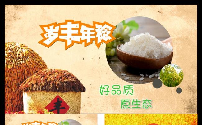 农业产品大米粮食庄稼水稻PPT模板缩略图