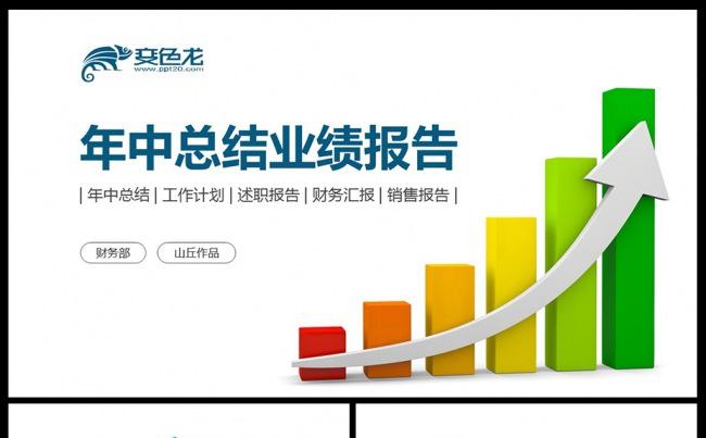 年中总结业绩报告PPT模板缩略图