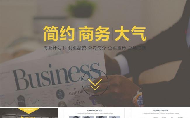 欧美大气商业计划书营销方案商务策划公司简介PPT模板缩略图