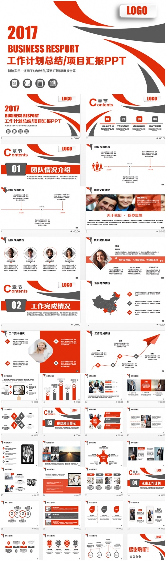 精致简约计划总结项目汇报商务PPT