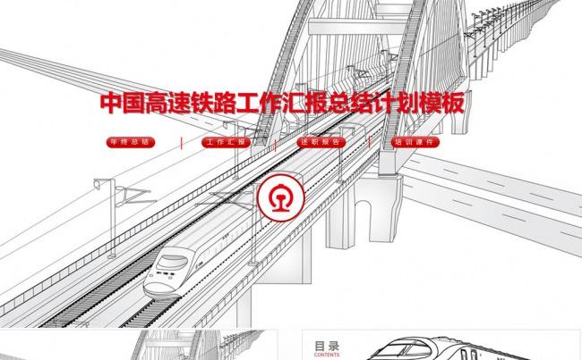 高铁动车中国高速铁路发展年终总结工作汇报计划PPT模板缩略图