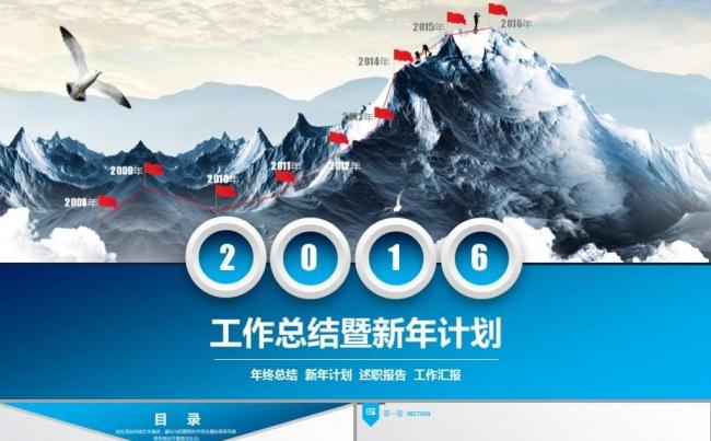 微立体2016工作汇报ppt模板缩略图