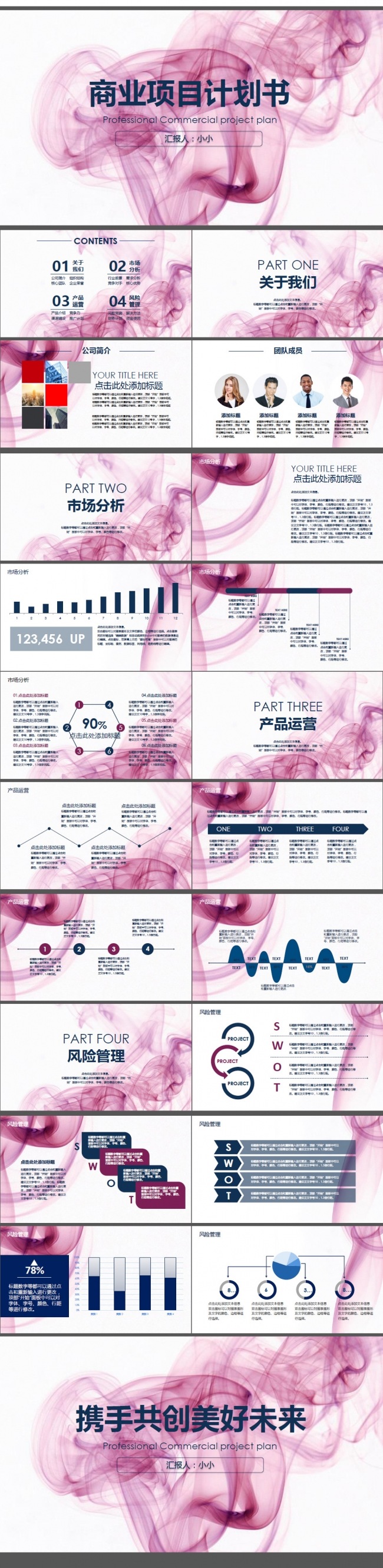 通用版商业计划书PPT模板