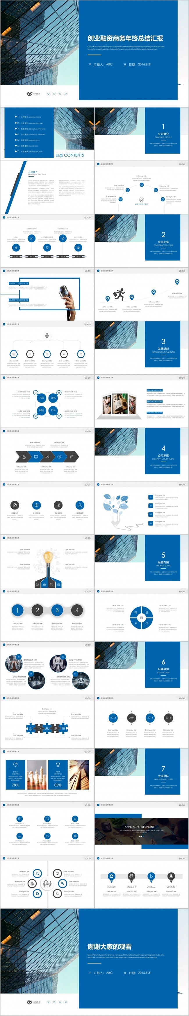欧美杂志风创业融资商务年终总结汇报