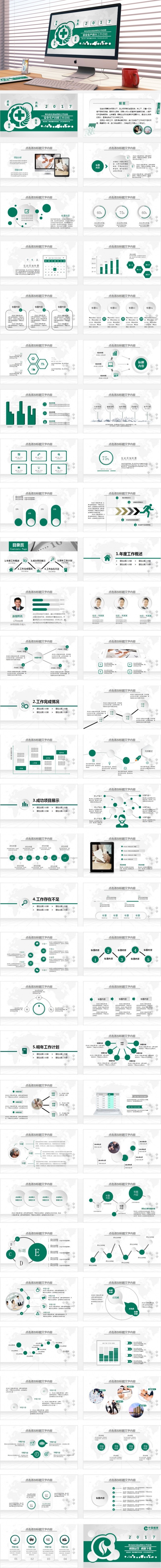 安全生产月度计划表ppt模板