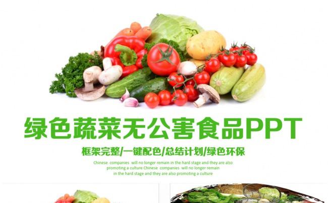 精致绿色蔬菜果蔬无公害食品PPT缩略图