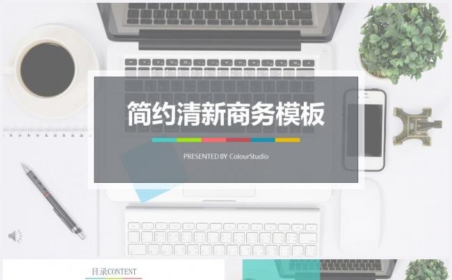 欧美简约清新商务报告缩略图