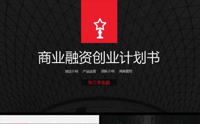 高端商务创业融资计划书ppt模板缩略图