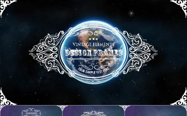 酷炫大气全英文宇宙花纹PPT模板缩略图