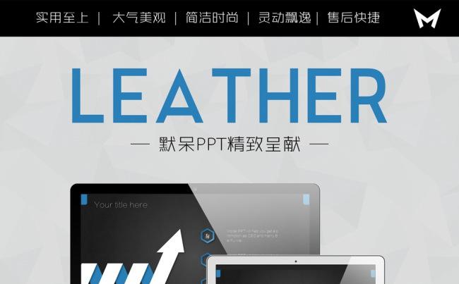 【默呆PPT】Leather - 大气商务实用多彩动感演示缩略图