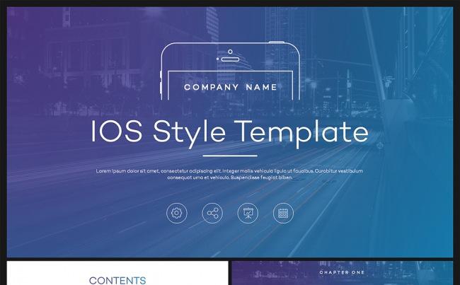 【邦果】IOS风格商务汇报企业简介PPT模板缩略图