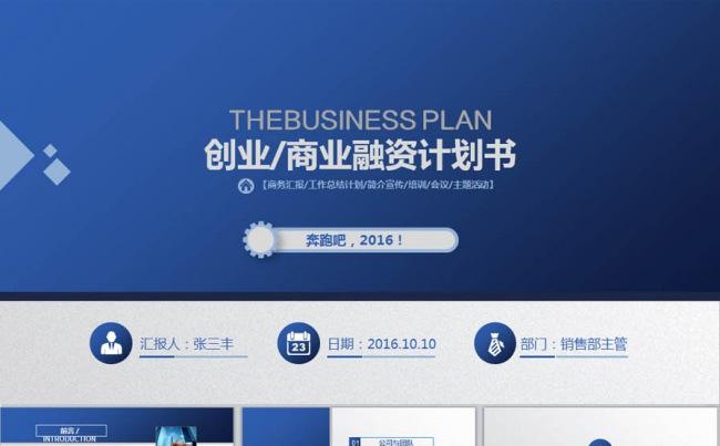 精美大气沉稳商业创业项目融资策划书缩略图