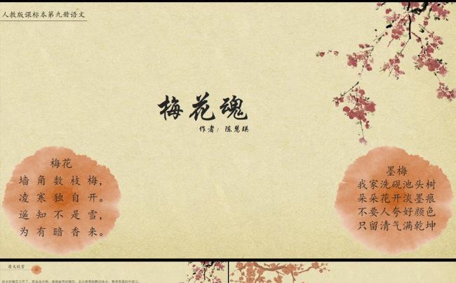 小学五年级梅花魂教师公开课课件PPT缩略图