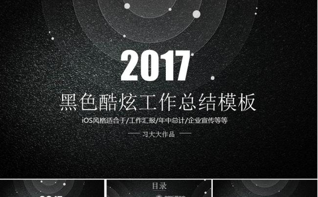 黑色酷炫ios风商务计划书ppt模板缩略图