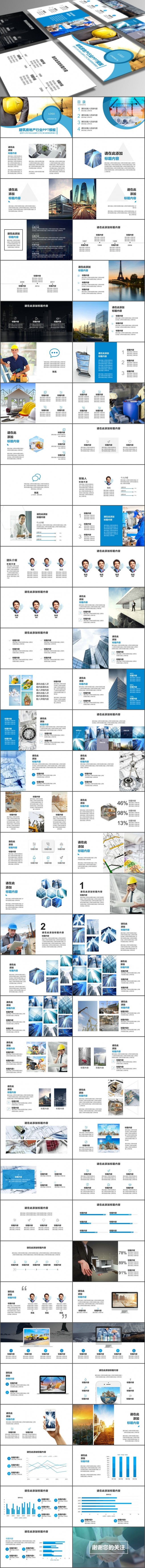 建筑房地产公司介绍宣传工作汇报PPT模板（72P）