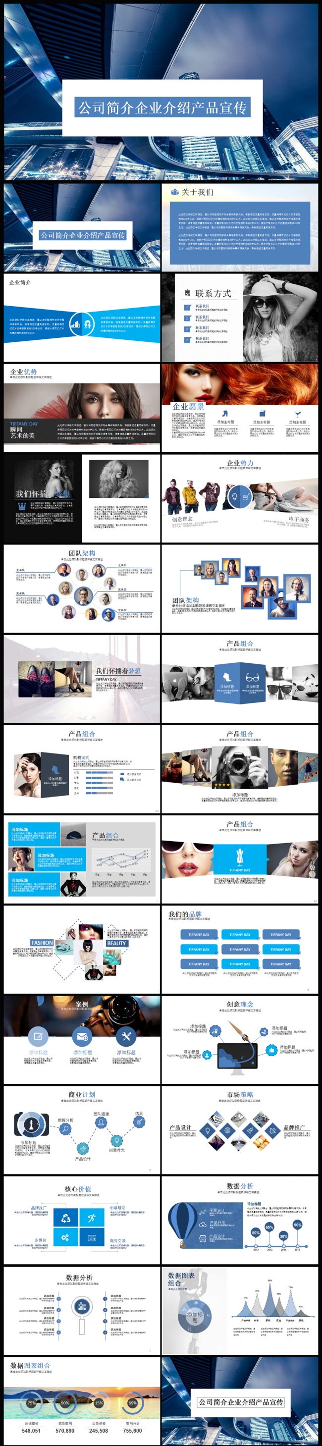 欧美风格公司简介公司宣传述职企业介绍品牌宣讲工作总结汇报模板