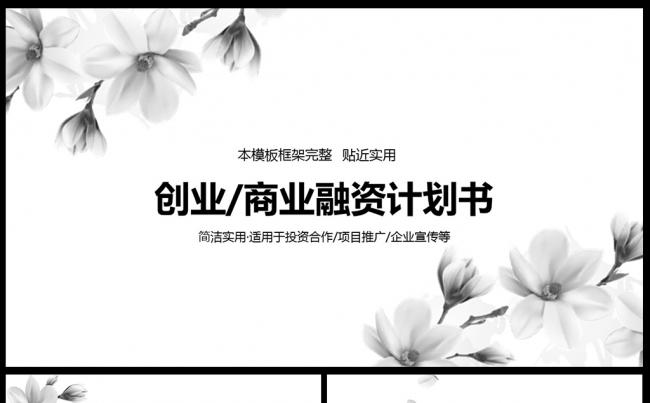 精致简约公司介绍企业宣传商业计划书PPT模板图片下载缩略图