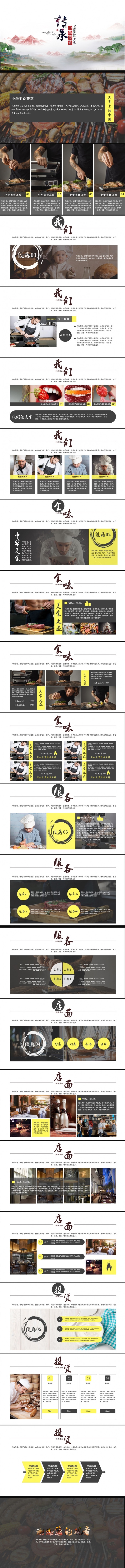 【黑色大叔】高端餐饮简介招商项目汇报PPT