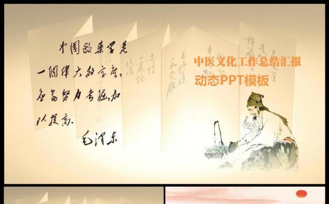 中医文化研究宣传工作总结汇报中国风PPT模板缩略图