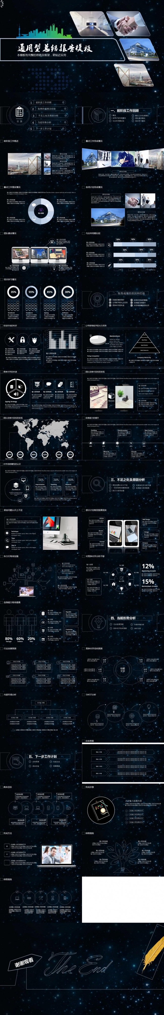 极简IOS星空震撼工作总结汇报工作计划述职报告年终总结PPT