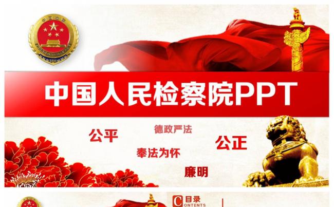 精致大气检察院工作PPT缩略图