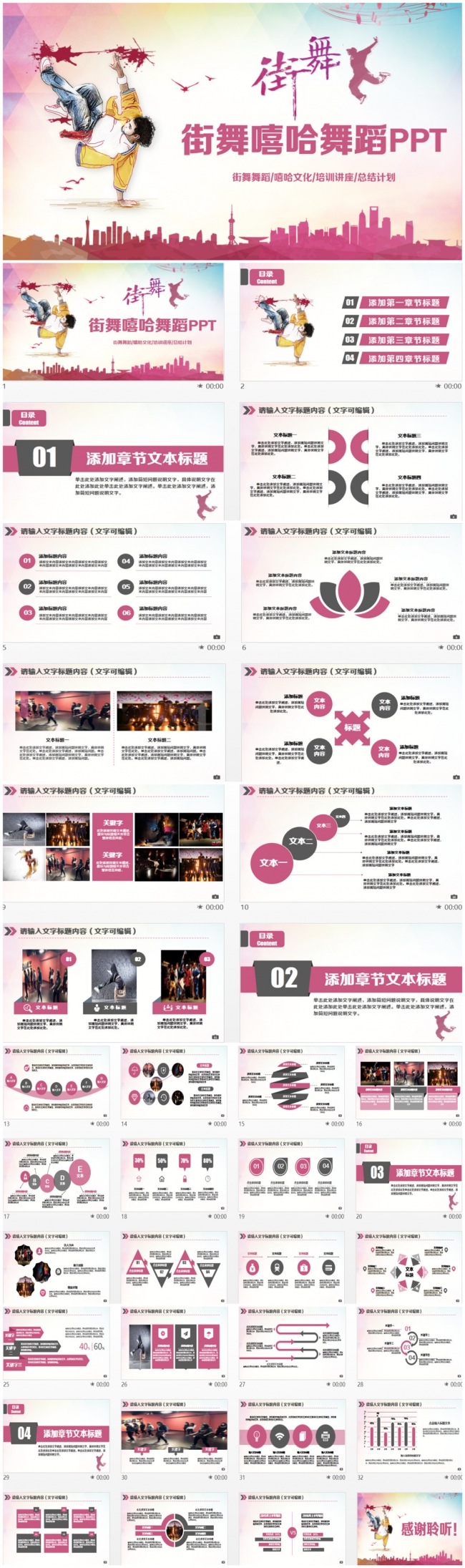 动感街舞舞蹈斗舞嘻哈文化PPT