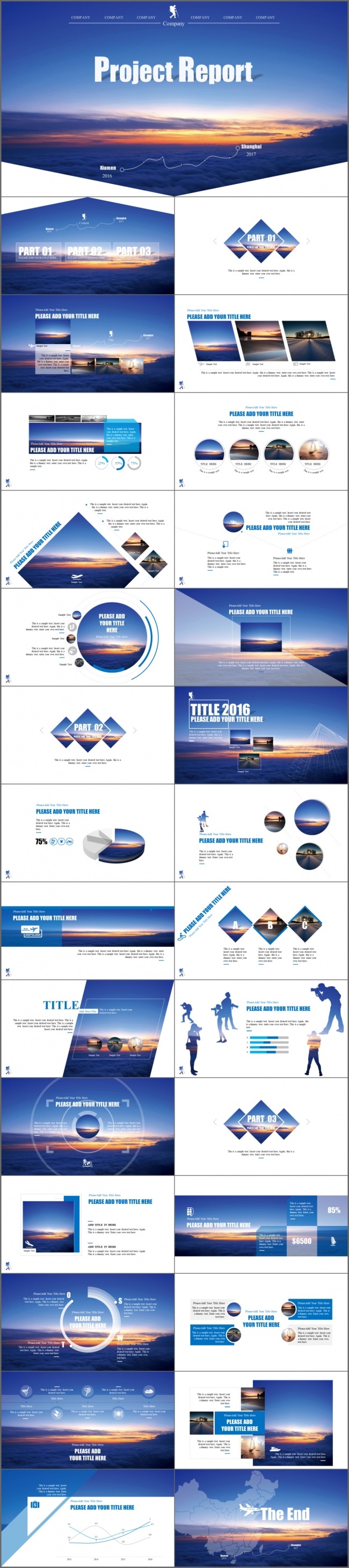 [一茶演示]风景画册商务汇报艺术模板