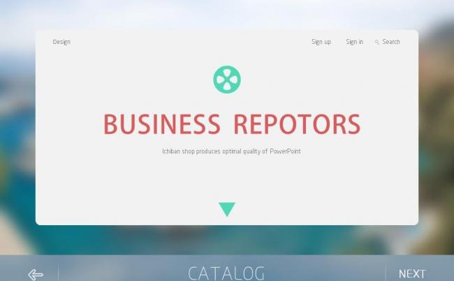 清新时尚简约网页界面商务通用汇报总结PPT模板缩略图
