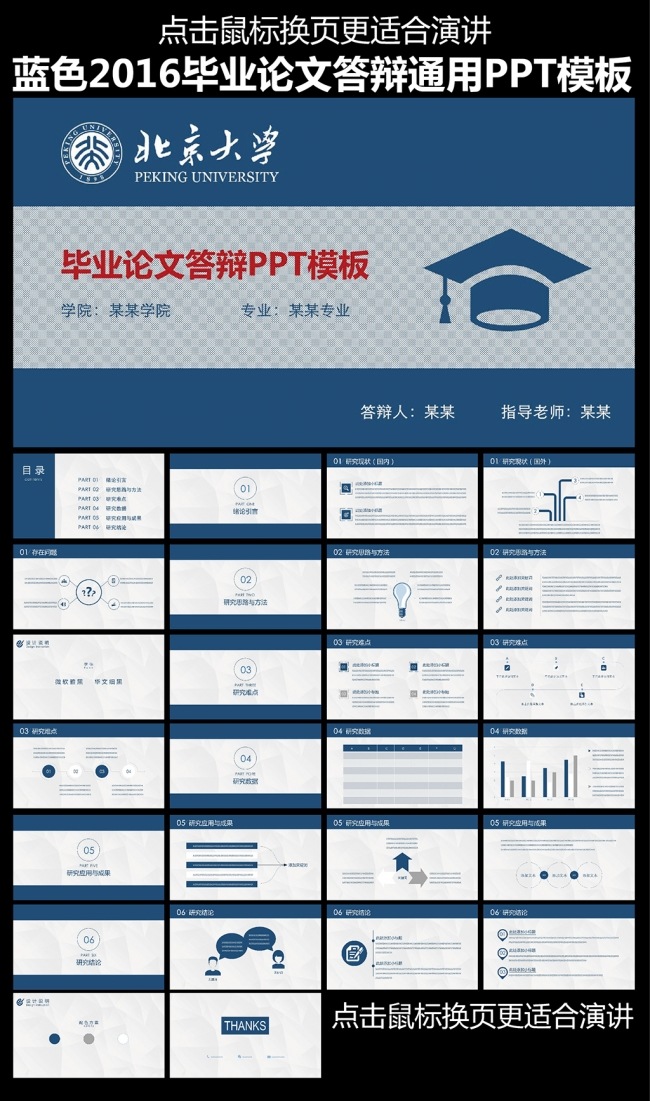 简约实用毕业论文答辩PPT