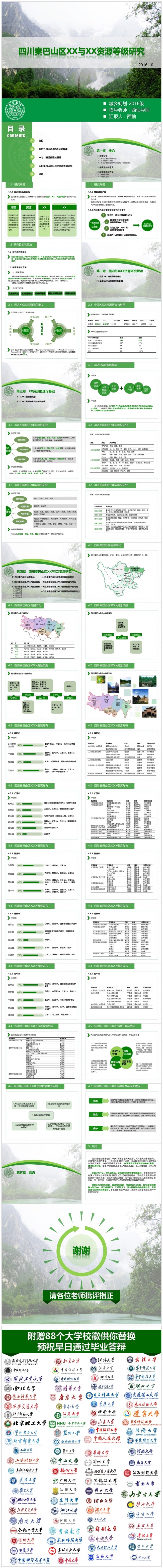 简洁绿色完整框架论文答辩动态PPT模板【SAYOU】