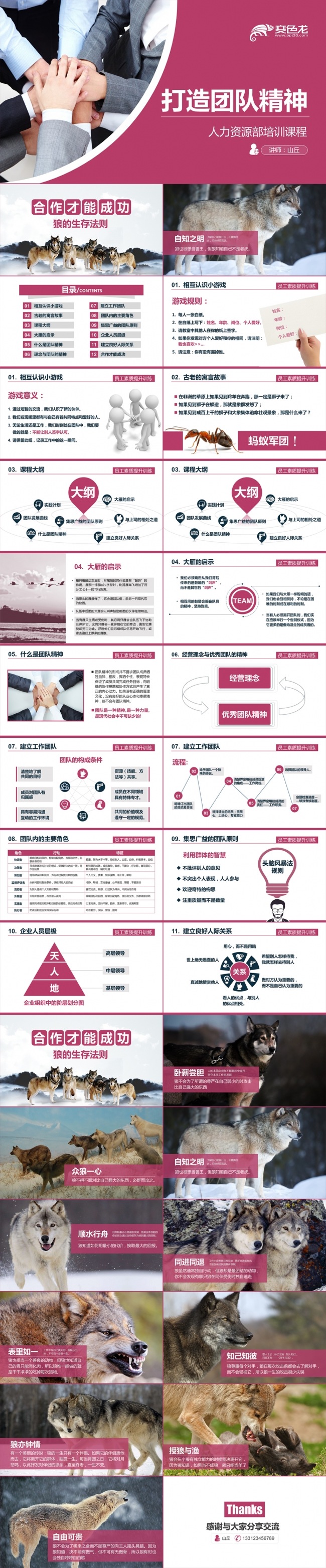 企业培训人力资源打造团队精神PPT模板