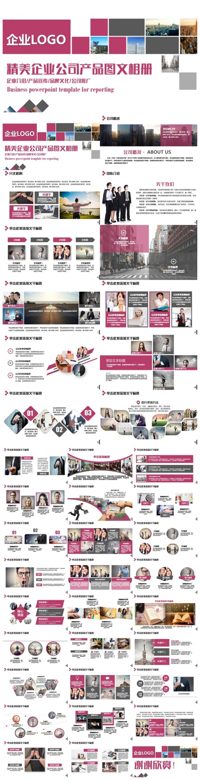 典雅精致公司相册企业相册产品宣传公司推广PPT