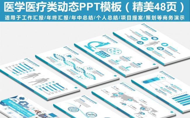 高端大气医学医药医疗类工作报告项目策划动态PPT模板缩略图