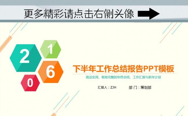 （ZJH）2016微粒体下半年工作总结PPT模板缩略图