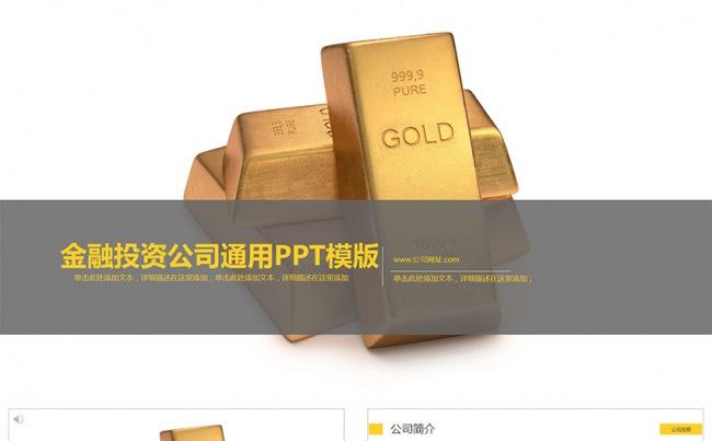 金融投资公司介绍宣传融资PPT模板缩略图