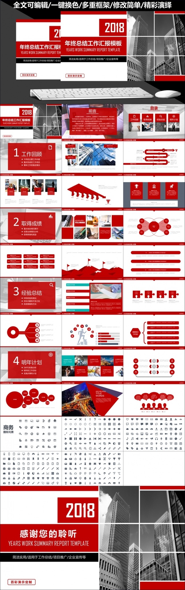 红色科技商业计划书商务计划总结工作汇报企业宣传PPT