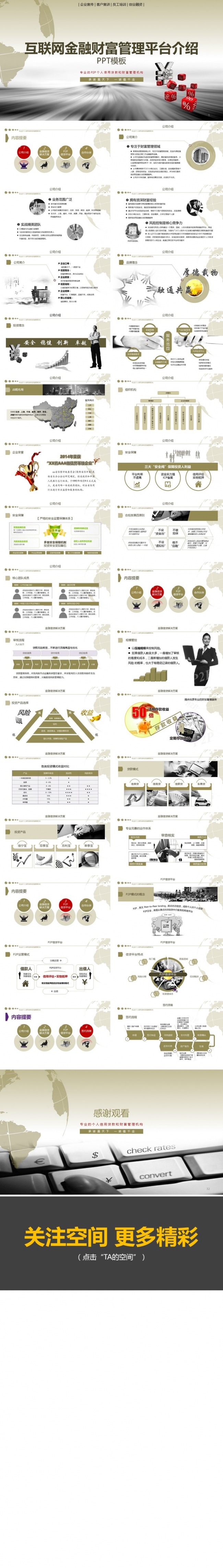【境海】互联网金融保险证券期货理财P2P财富管理介绍模板