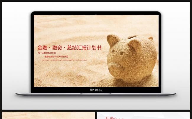 【李小白】金融融资总结汇报计划保险财务ppt模板缩略图