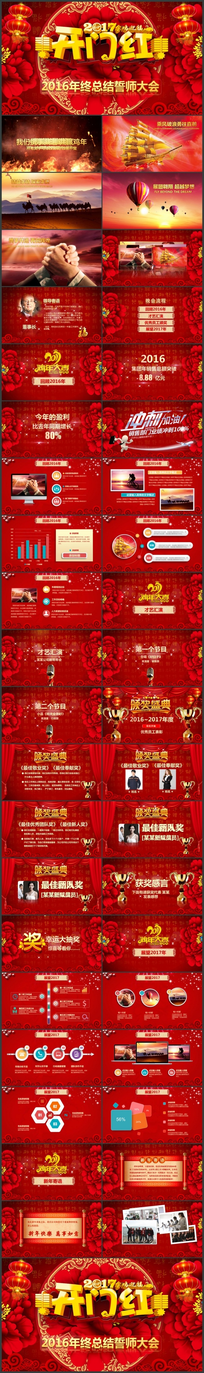 大气赢战2017大气精美年会誓师大会PPT