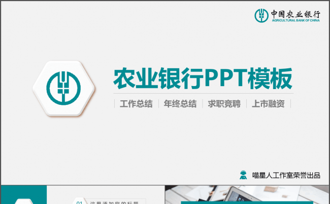 【农业银行】金融银行贷款创业上市融资工作总结公司简介产品推广缩略图