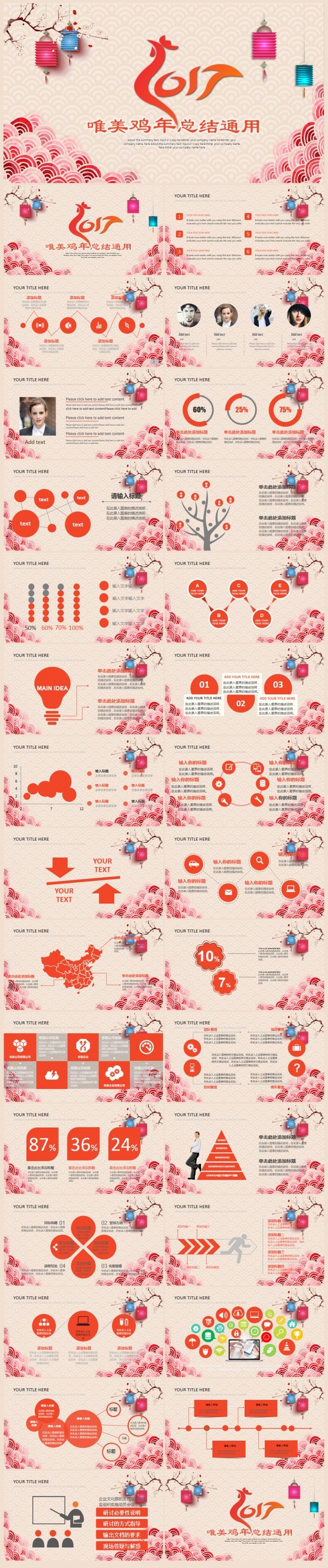 2017鸡年年终总结工作总结年度总结述职报告工作计划PPT