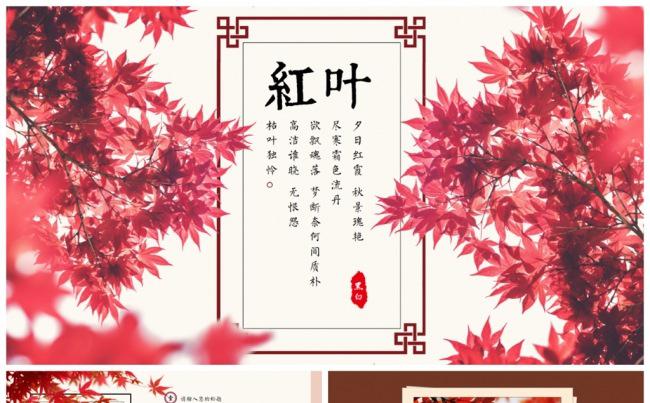 枫叶文艺年终总结个人简历商务汇报公司介绍开题报告公开课缩略图